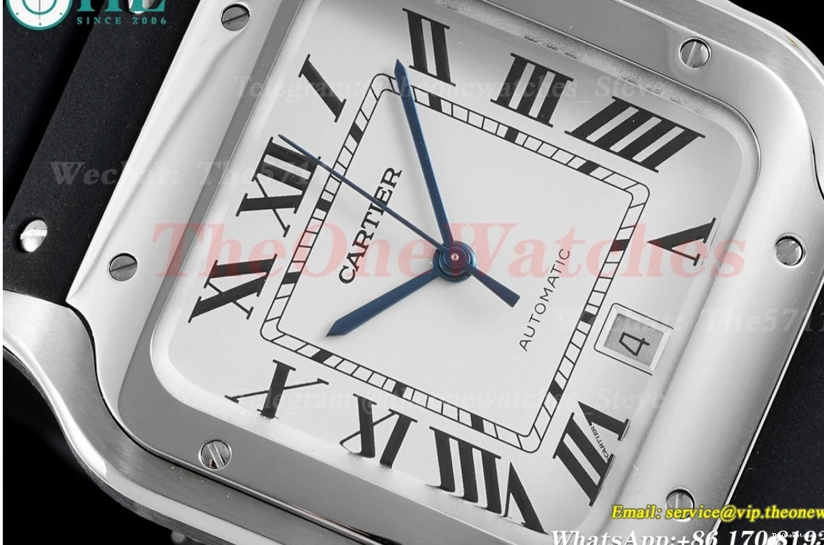 XL MY9019 SS White Cartier De Mens Rmn GF 40MM RU Santos 0408